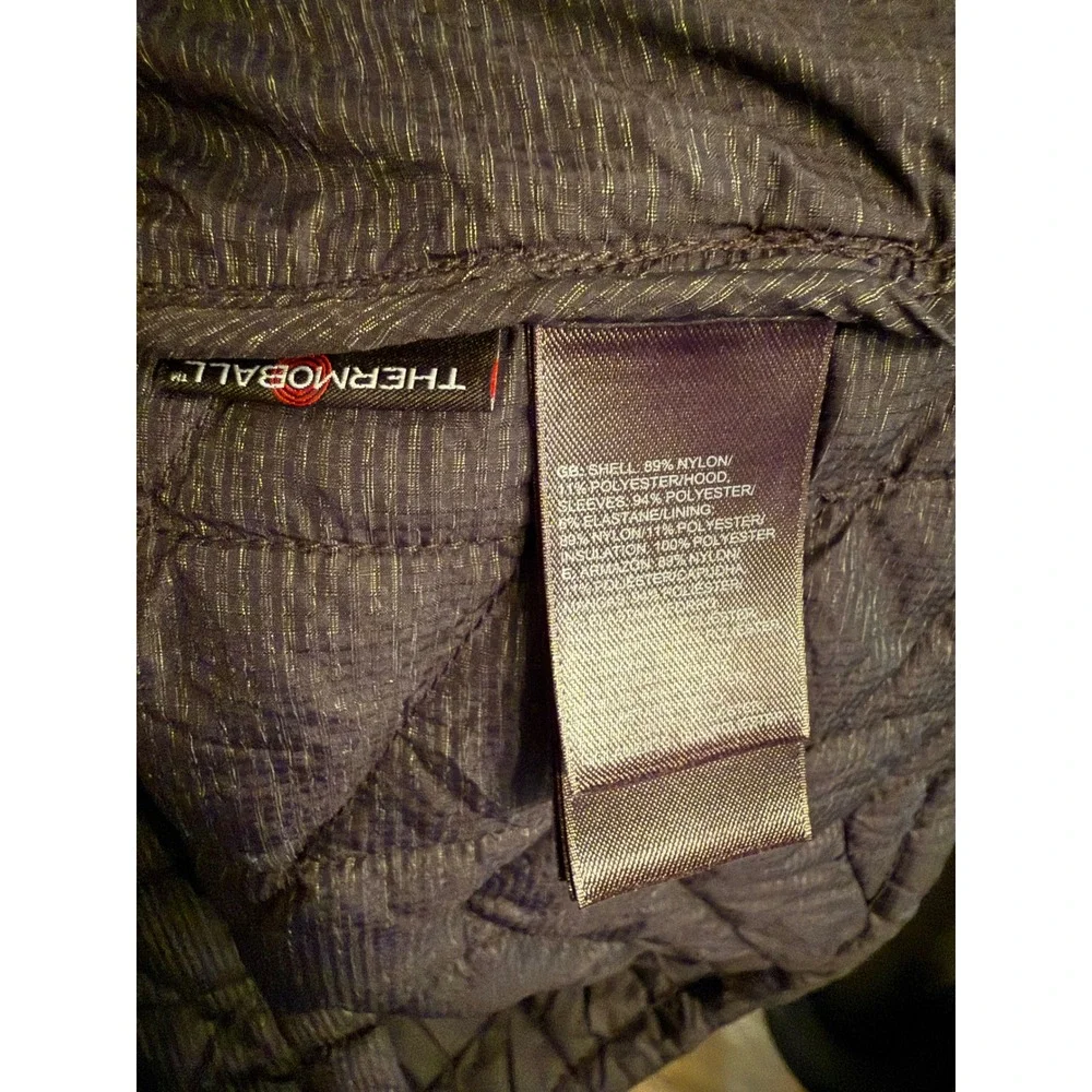 The North Face ThermoBall Hybrid Jacket Mens XL Black Excellent Quilted Hooded